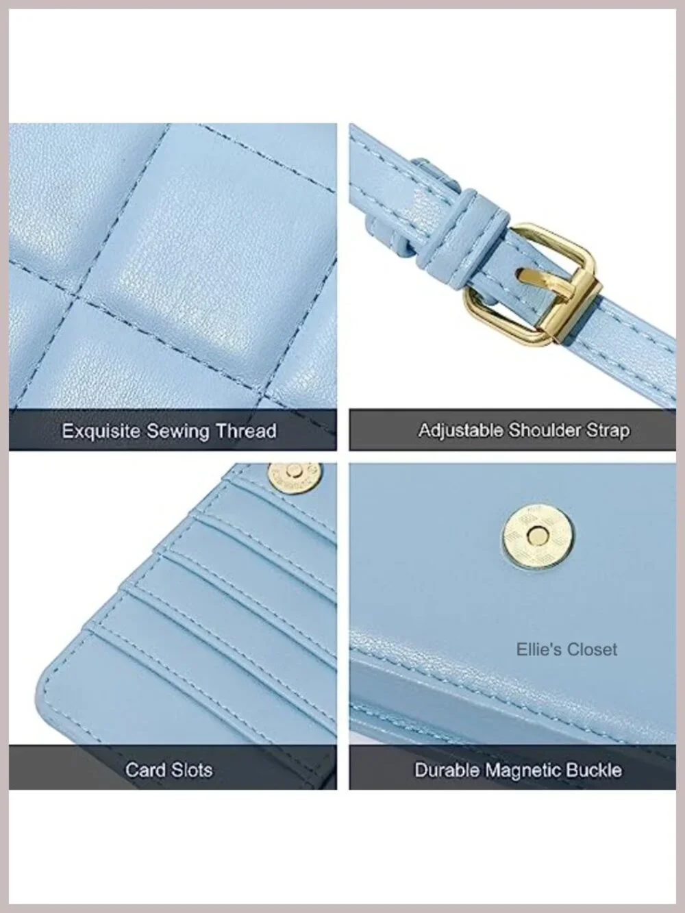 Small Crossbody Bag for Women PU Leather Wallet Purse with Credit Card Slots